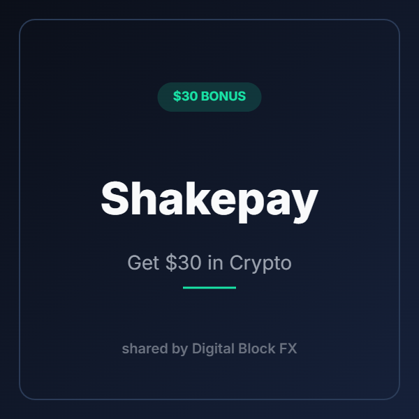Shakepay referral, get $30 in crypto